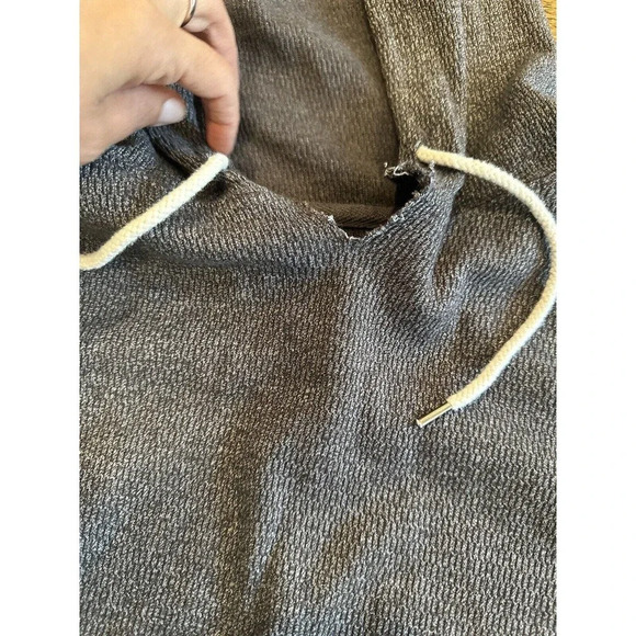 Grayers RAYBURN WAFFLE JACQUARD HOODIE GUNMETAL GRAY Size Large U0761 - Picture 3 of 8